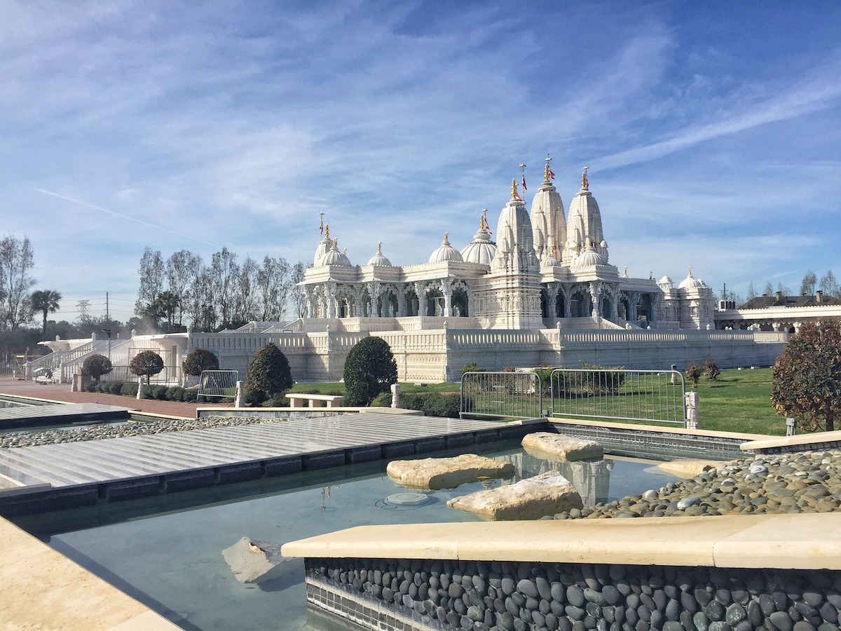 BAPS - DiningOut Houston The picturesque grounds at the BAPS Swaminarayan Mandir. | Photo by BAPS Swaminarayan Mandir