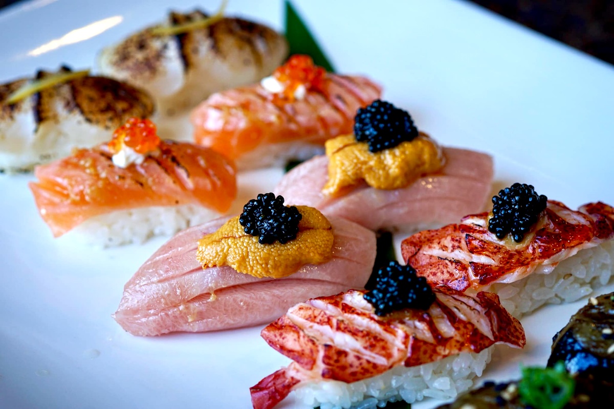 Flash grilled sushi is a specialty at Tamaki Den in The Source. | Photo by Tamaki Den