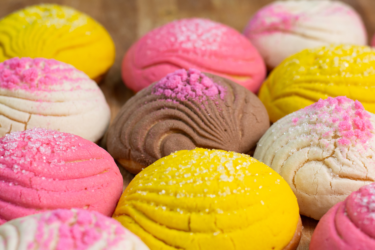 A variety of conchas at El Bolillo. | Photo by Andrew Hemingway