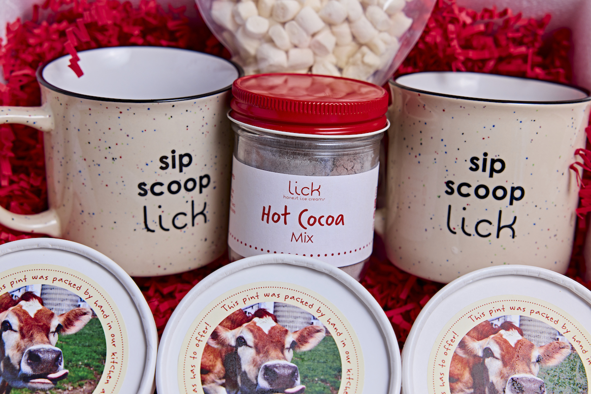 Lick Honest Ice-Cream's holiday retail items. | Photo by Lick Honest Ice-Cream