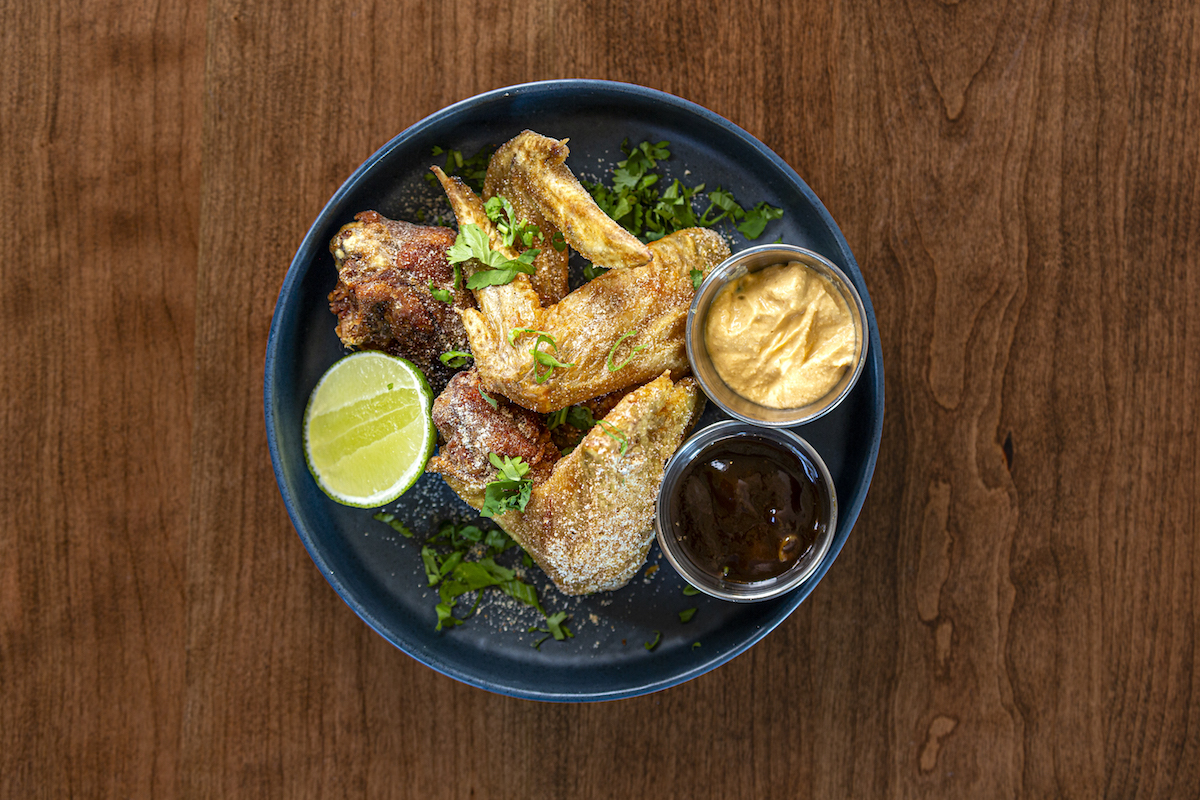 Delicious Thai-style fried chicken wings at Traveler’s Cart