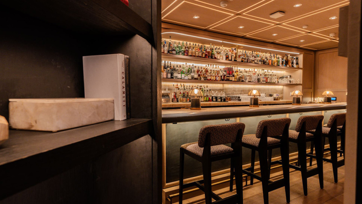 Bandista, locatd beyond a mock book shelf in the Four Seasons Hotel. | Photo by Four Seasons Hotel Houston 