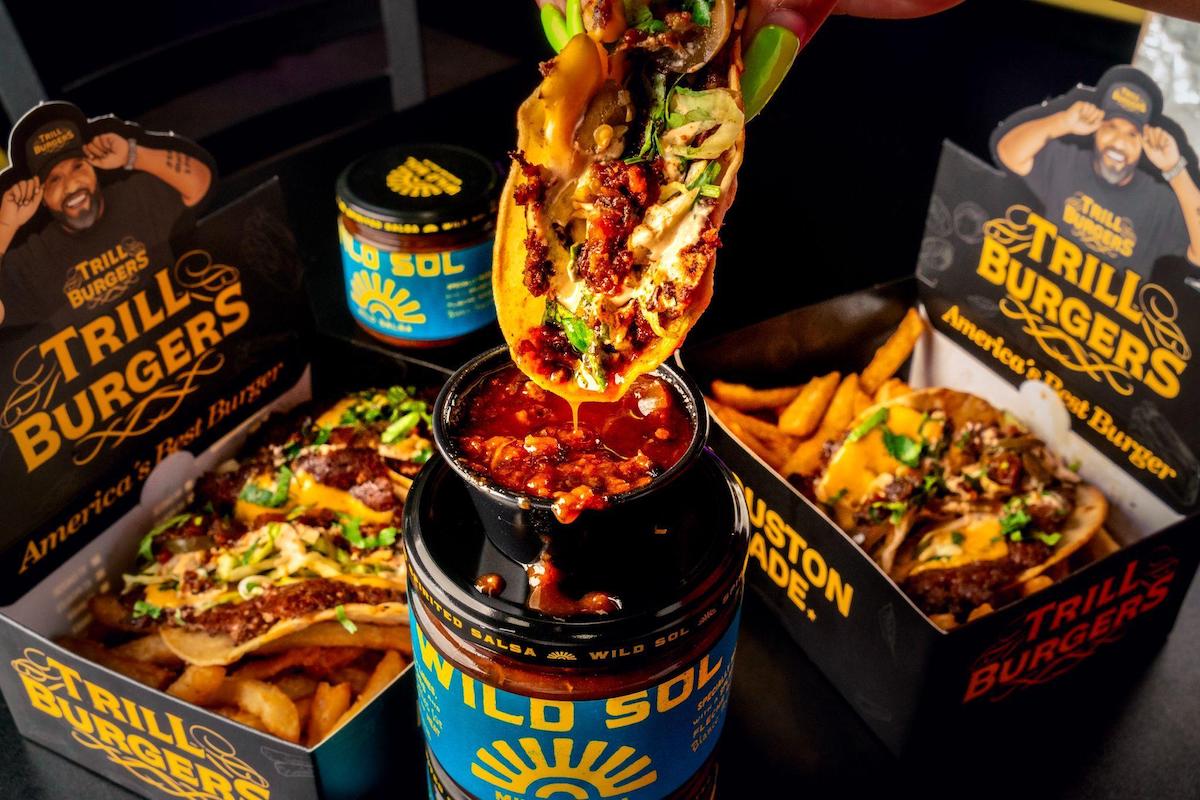 The Trill smashed taco with Wild Sol salsa is the Tuesday special at Trill Burgers. | Photo by Dylan McEwan