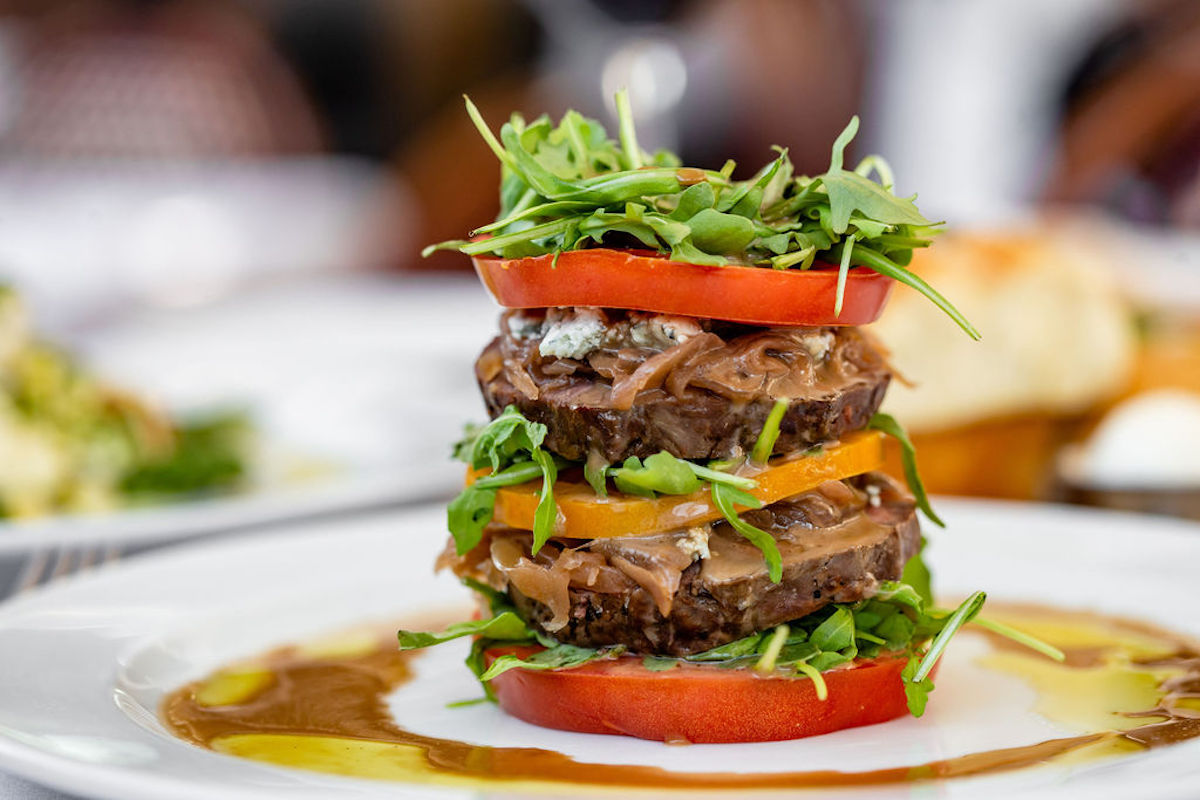 Towering steakhouse salad at B&B Butchers and Restaurant. | Photo by Kirsten Gilliam