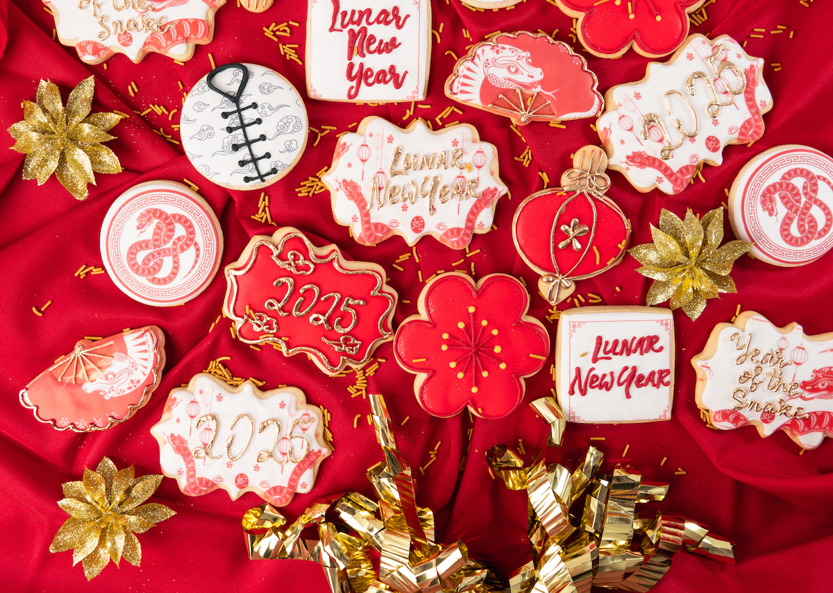 Hand-decorated Lunar New Year cookies from Dessert Gallery. | Photo by Scurfield Group