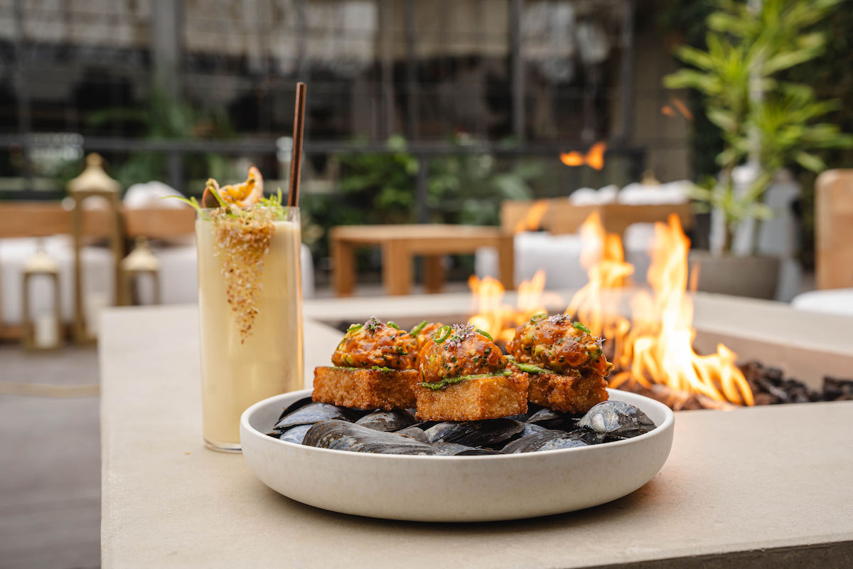 Spicy tuna rice crisp and passionfruit colada at Melrose. | Photo by Michael Anthony