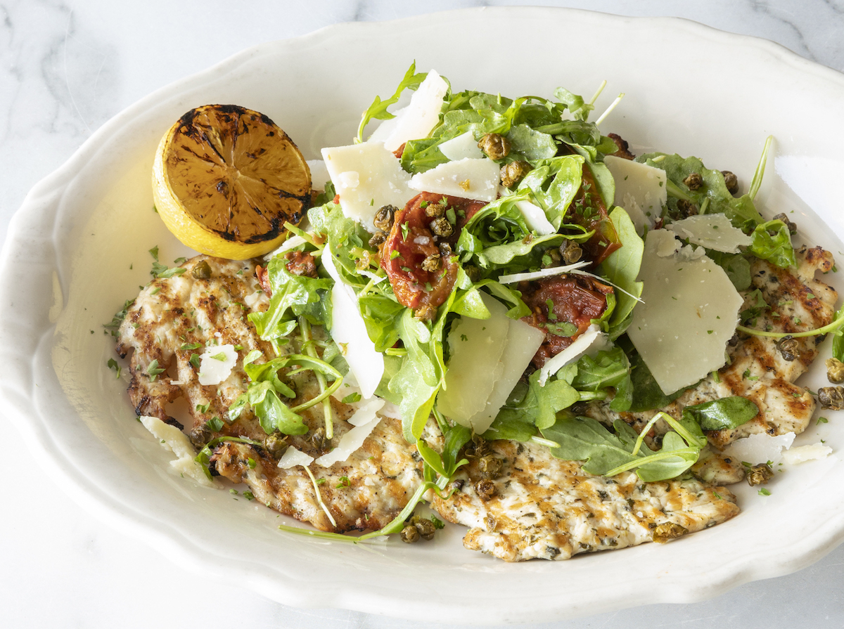 Chicken paillard on the lunch menu at Relish Restaurant & Bar. | Photo by Julie Soefer