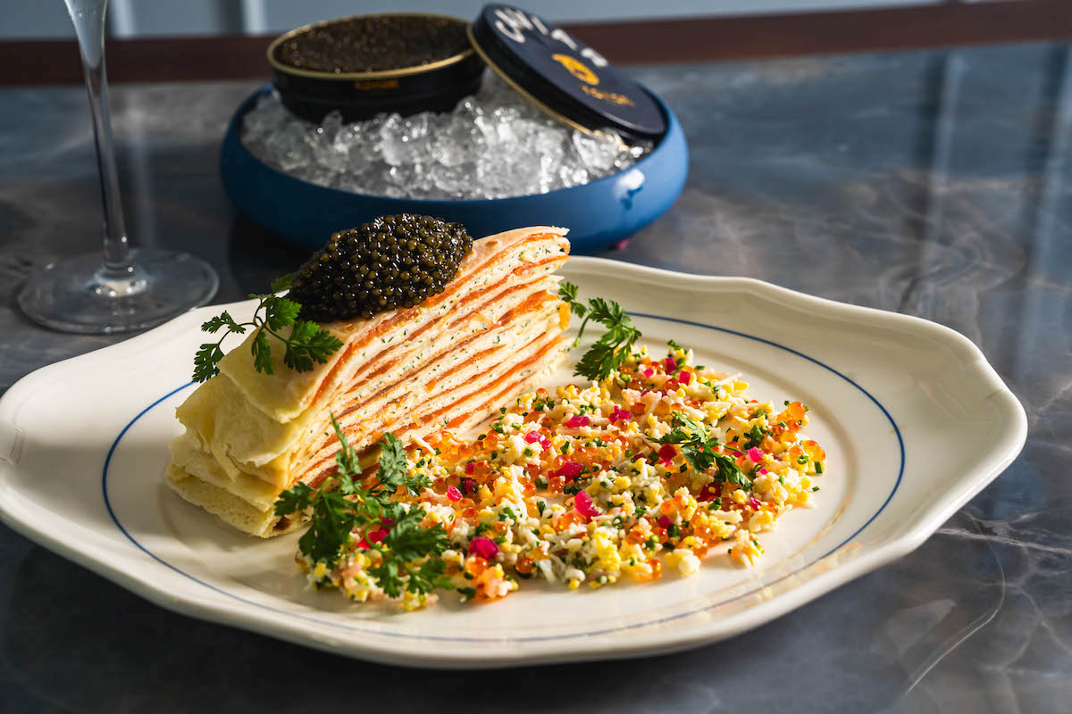 The epoisses fondue with caviar at Chardon. | Photo by Michael Anthony 