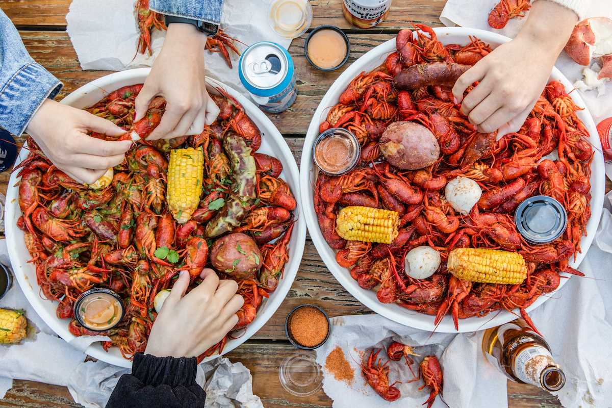 Crawfish boils at Monkey's Tail. | Photo by Becca Wright