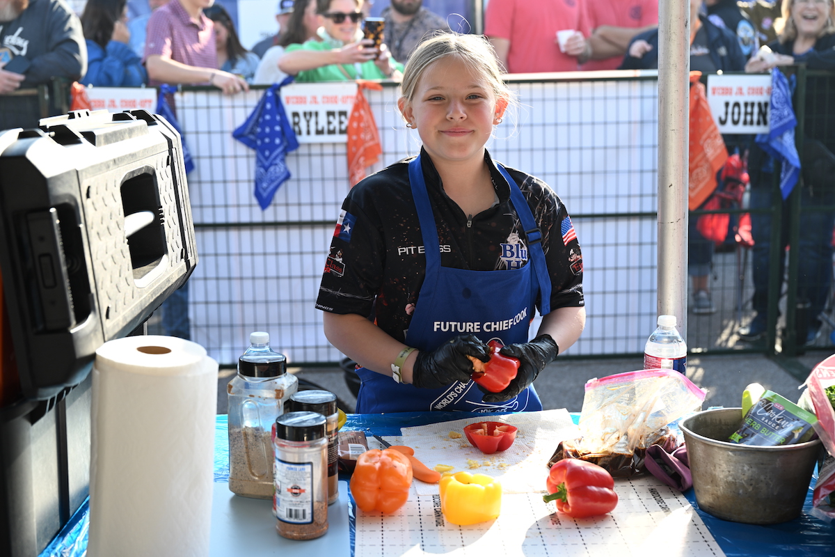 A contender in the Junior cook-off category at the World Championship Barbecue Cook-off. | Photo by HLSR