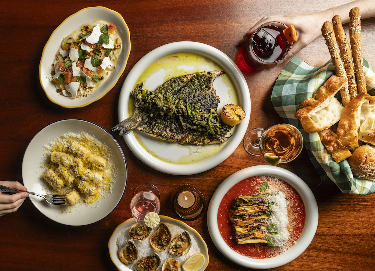 A spread of entrees at Milton's. | Photo by Julie Soefer