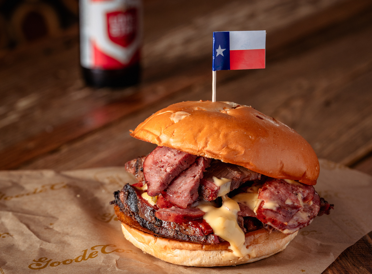 The Hometown Hero sandwich from Goode Co. BBQ at the Rodeo. | Photo by Goode Co. BBQ