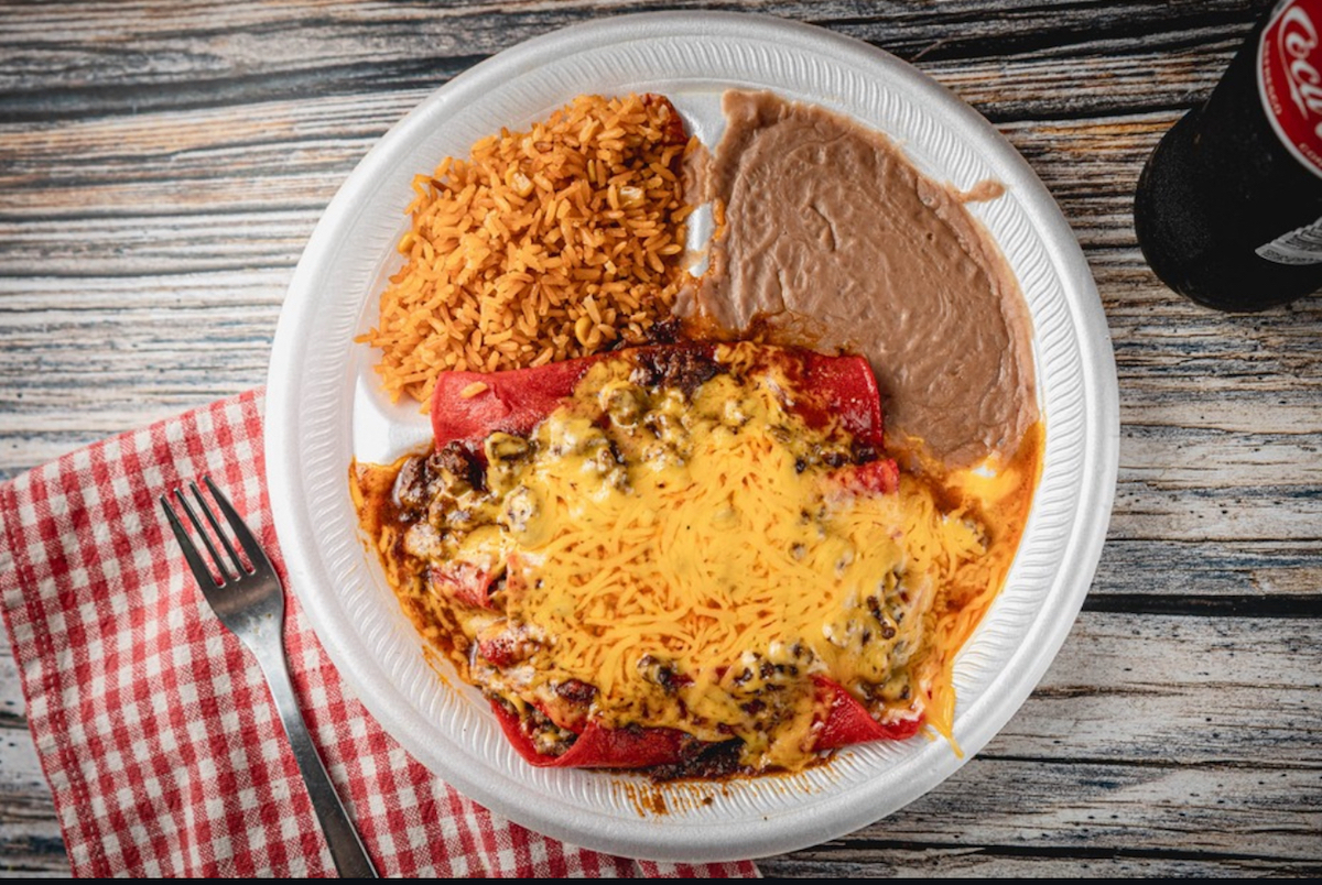 IMG_4071 - DiningOut Houston Cheese enchilada plate at Villa Arcos. | Photo by Villa Arcos