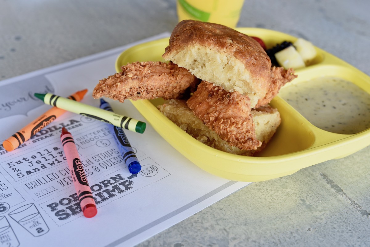 Kids chicken biscuit at Daily Gather. | Photo by Kimberly Park