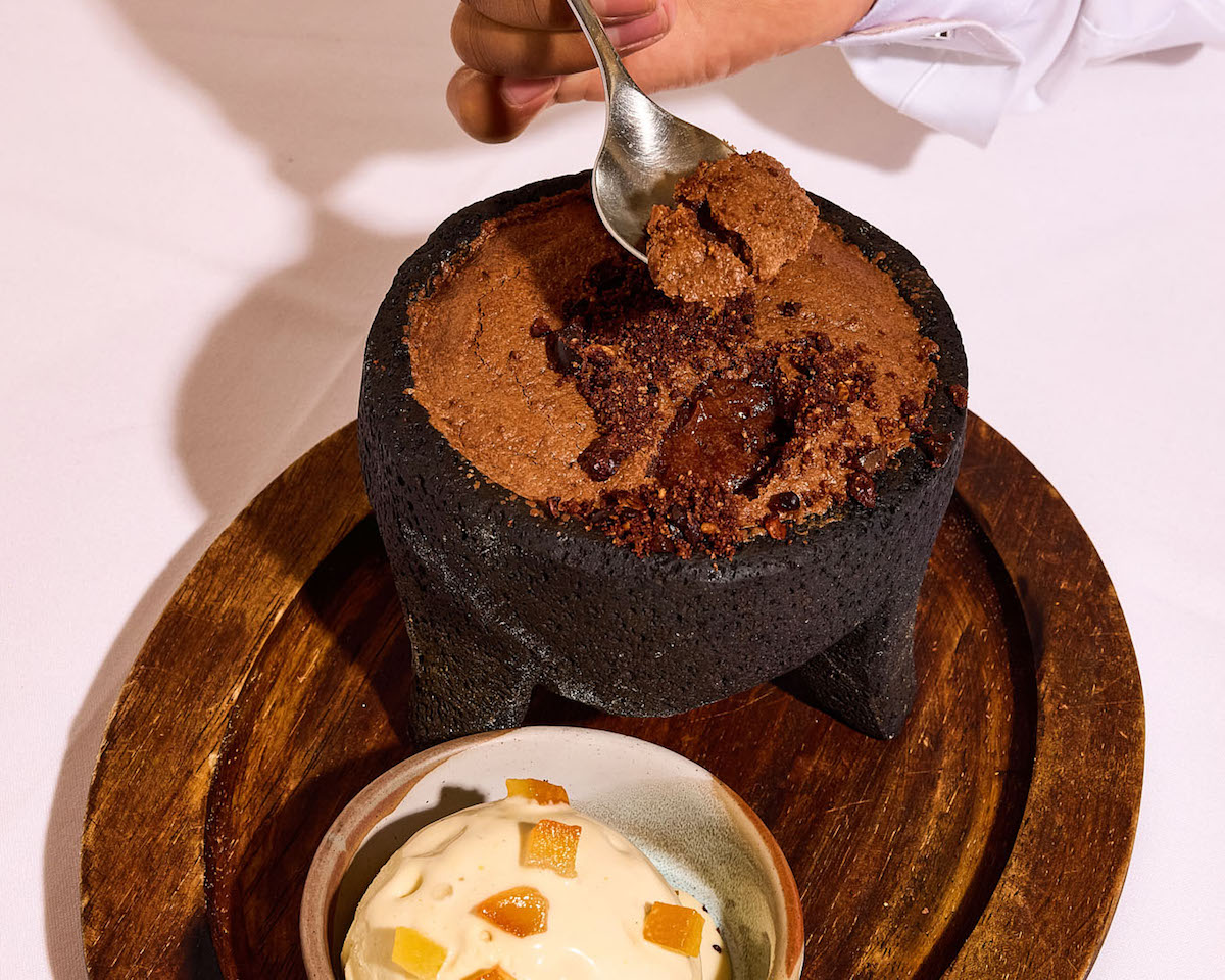 The molcajete cake at Flora. | Photo by Bethany Ellen Ochs