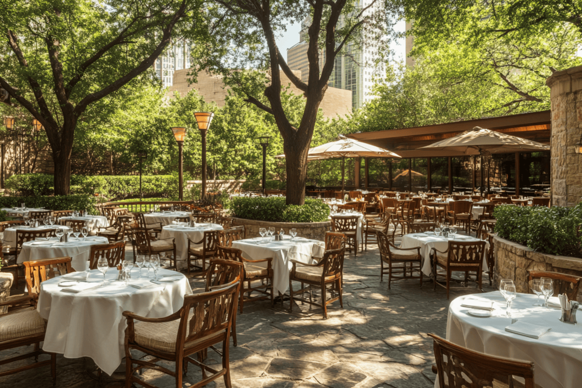 dallas restaurant with outdoor dining area