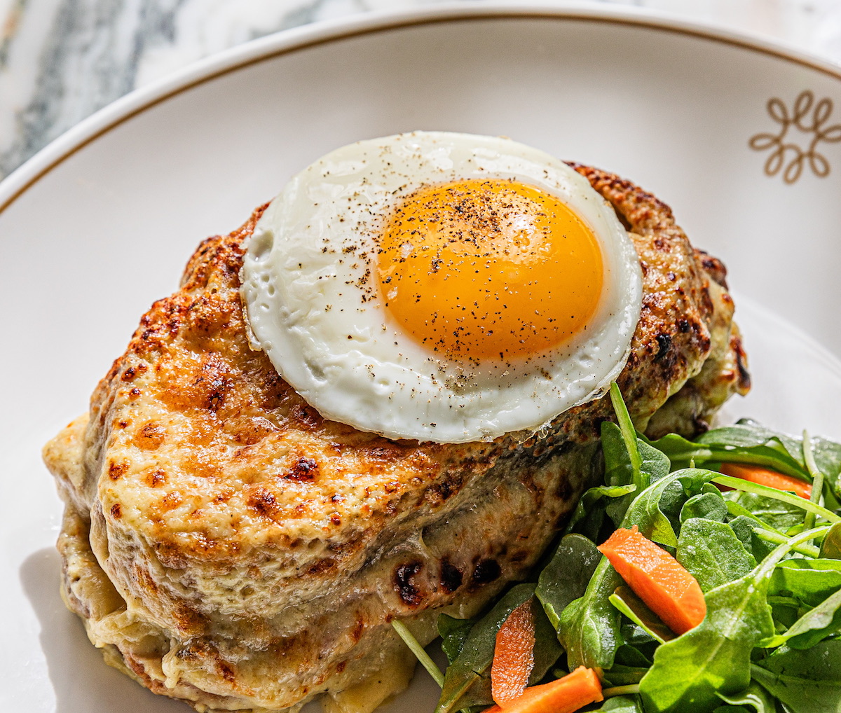 Croque madame at the Marigold Club. | Photo by Zach Horst