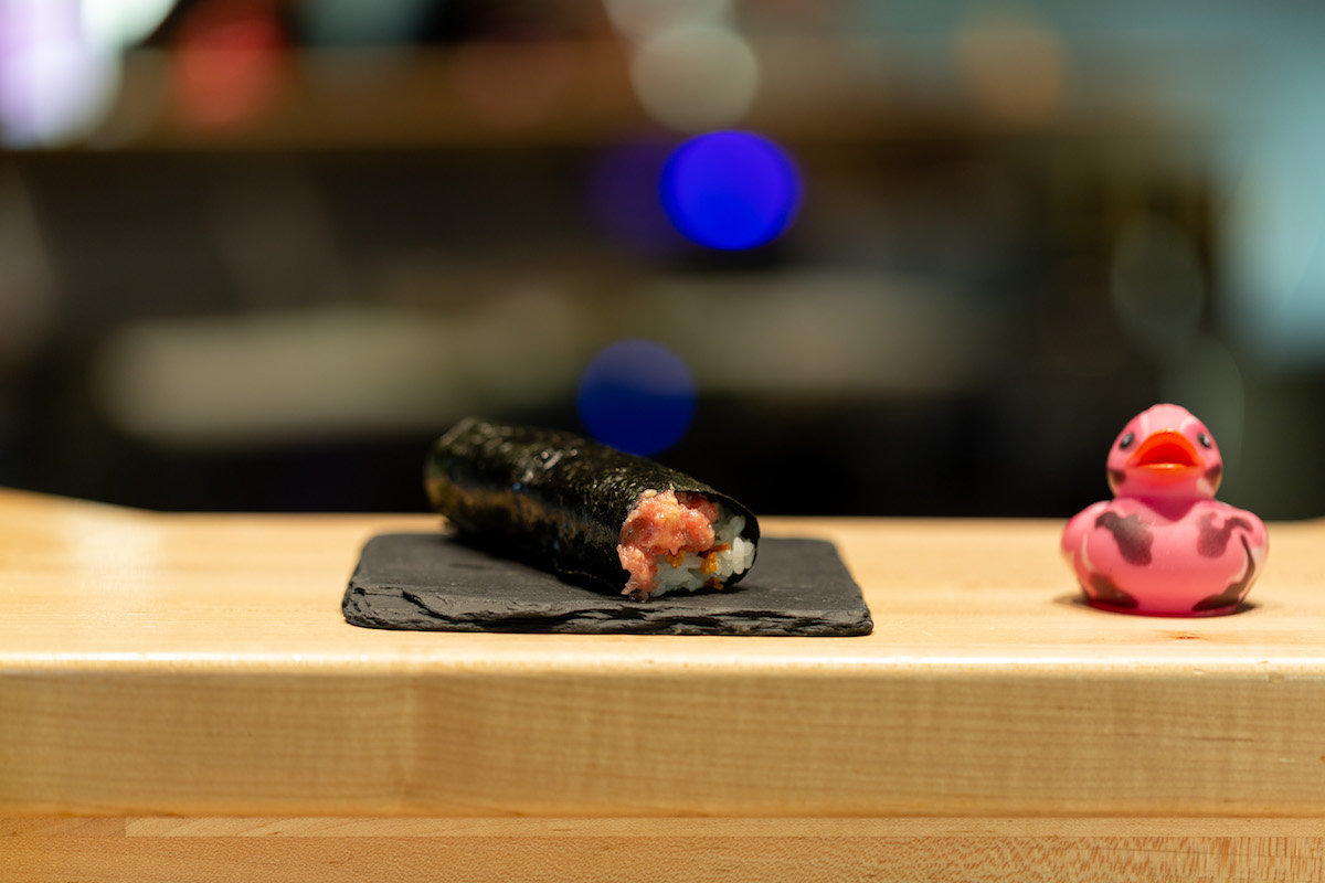 Spicy tuna hand roll at Handies Douzo. | Photo by Studio Rivera