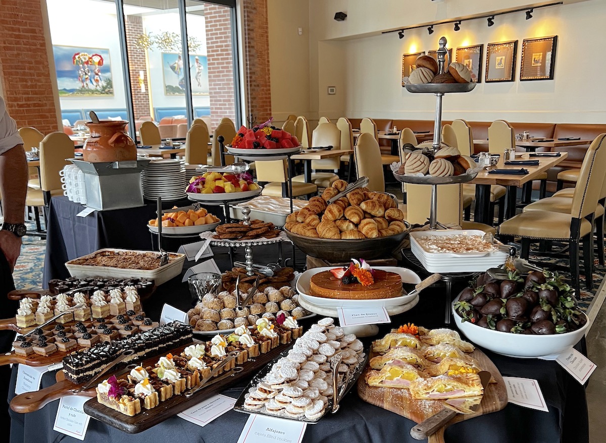 The brunch buffet at Hugo's. | Photo by Paula Murphy
