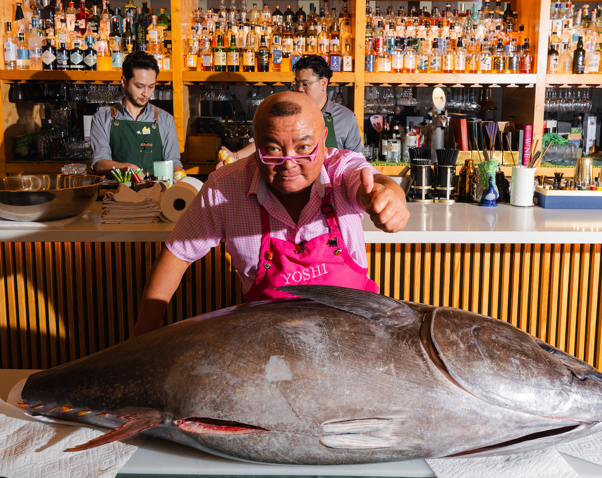 Chef Yoshi preparing for a whole tuna breakdown at Aya Sushi. | Photo by Aya Sushi