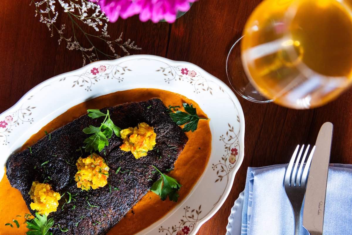 Blackened redfish at the Fancy. | Photo by Shane Dante