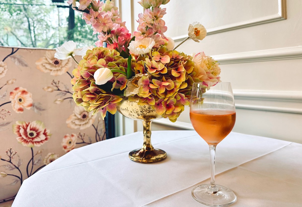 A glass of rosé at Emma Jane. | Photo by Emily Vitek