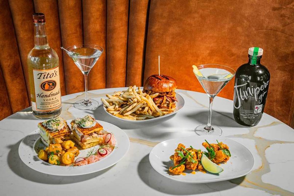 A lunch spread, complemented with 25 cent martinis at Fielding's River Oaks. | Photo by Fielding's