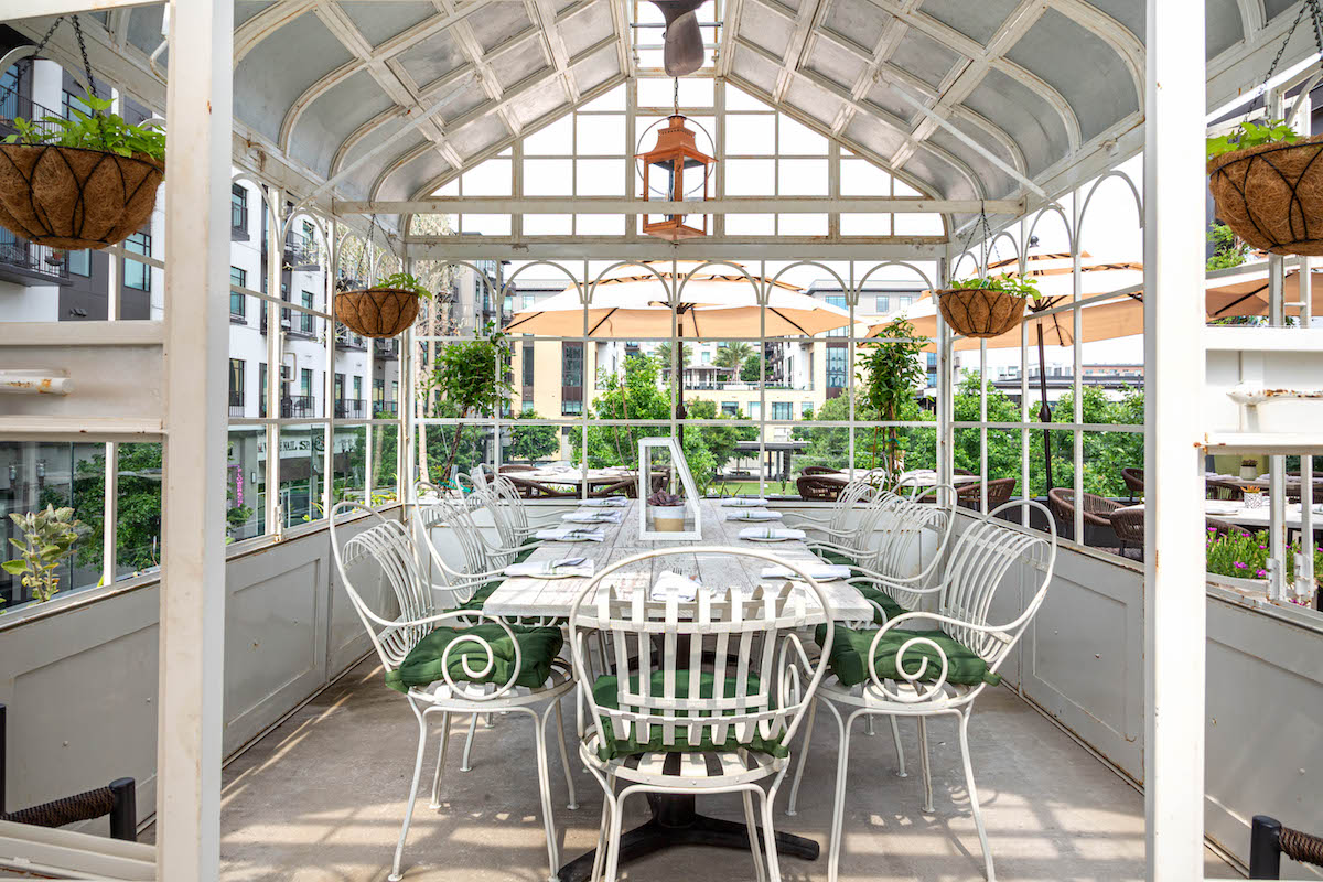 ©JennDuncan-29-1 - DiningOut Houston A peek inside one of two greenhouses on the rooftop terrace at Succulent. | Photo by Jenn Duncan
