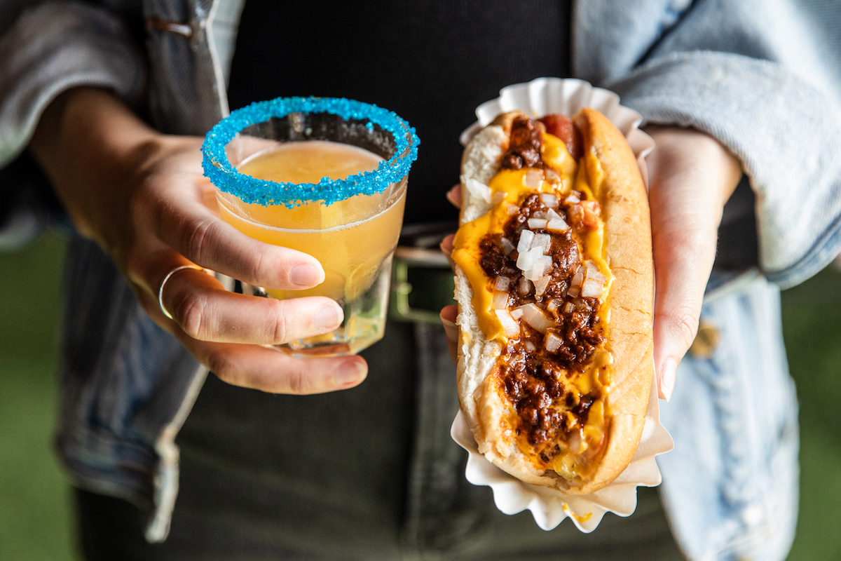 The Orbit shot paired with a hot dog at Christian's Tailgate. | Photo by Becca Wright