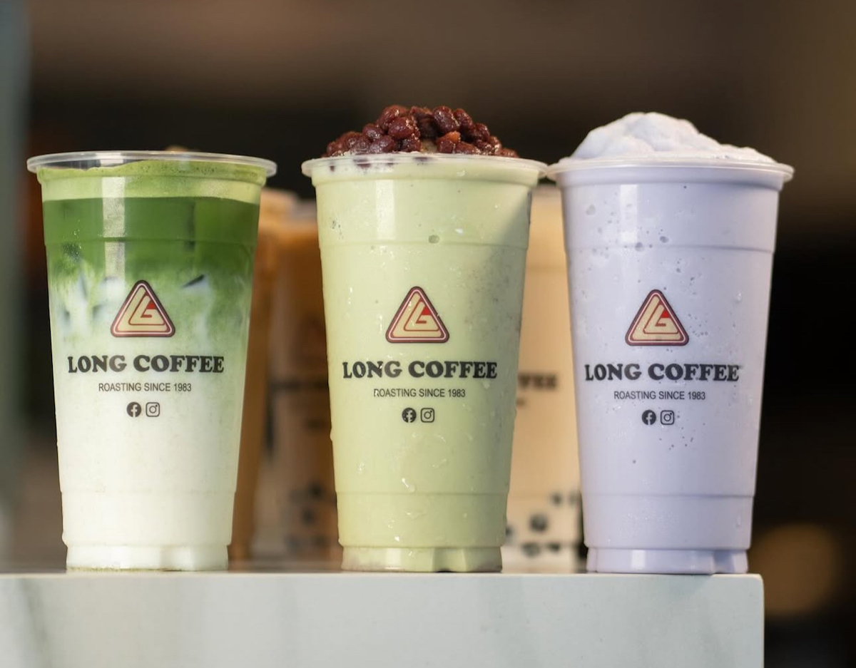 A trio of cold coffee drinks at Long Coffee. | Photo by Long Coffee