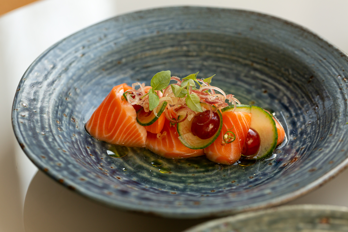KokoroWaterway_SakeCrudo_PhotoCredits_StudioRivera - DiningOut Houston Sake crudo at Kokoro. | Photo by Studio Rivera