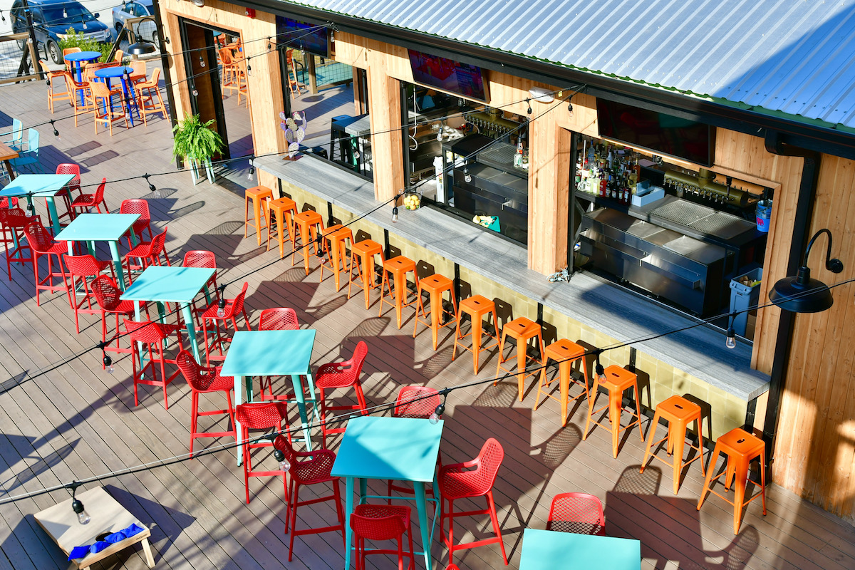 Patio_courtesy of Alex Montoya - DiningOut Houston The patio as seen from the second level at Patterson Park. | Photo by Alex Montoya