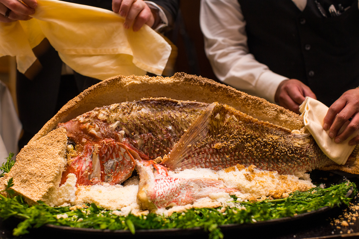 Salt-crusted snapper at Tony's. | Photo by Tony's