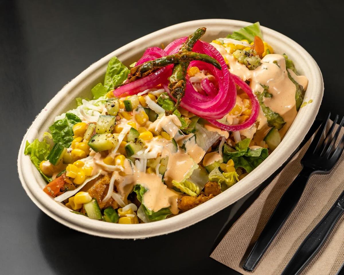 Bol - DiningOut Houston A loaded rice bowl with meat and veggies at Bōl Kitchen. | Photo by Bōl Kitchen