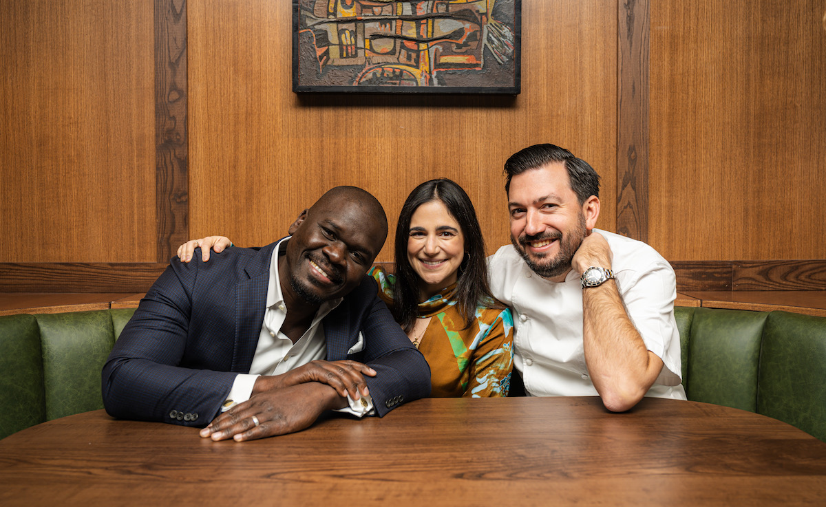 Cherif Mbodji Victoria Bludorn Aaron Bludorn - DiningOut Houston From left, Cherif Mbodji, Victoria Bludorn Pappas, and Aaron Bludorn of Bludorn Hospitality Group. | Photo by Duc Hoang