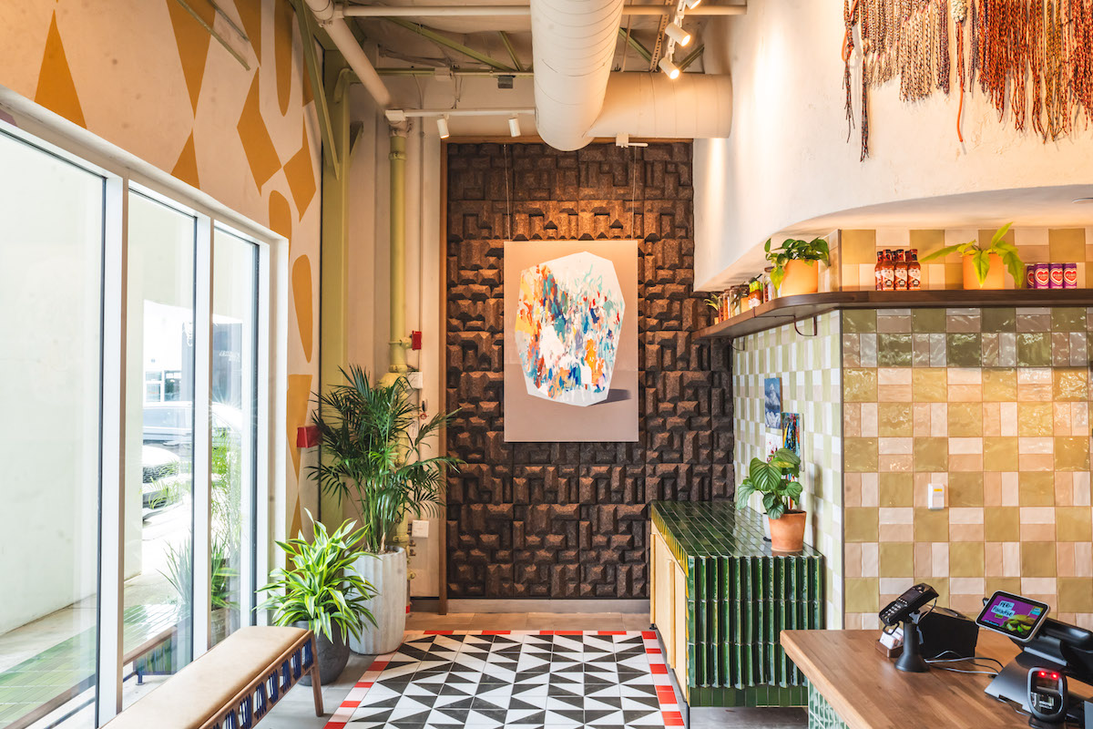 Vibrant entry into the dining room at Nando's in Montrose. | Photo by Michael Anthony
