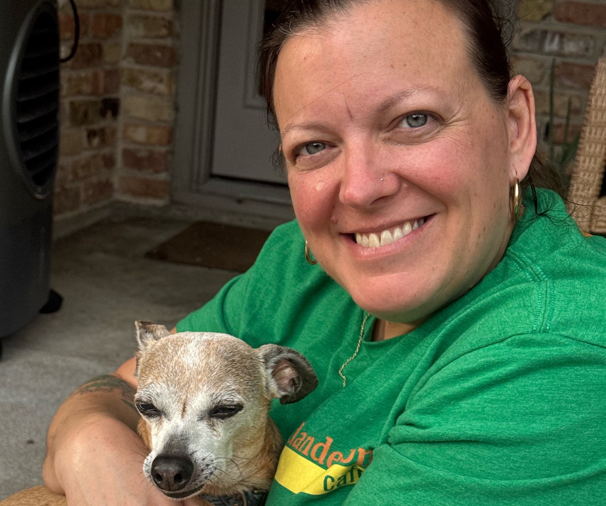 Sarah Lieberman-Dandelion Cafe - DiningOut Houston Sarah Lieberman, owner of Dandelion Cafe, with her dog Oliver. | Photo courtesy of Sarah Lieberman