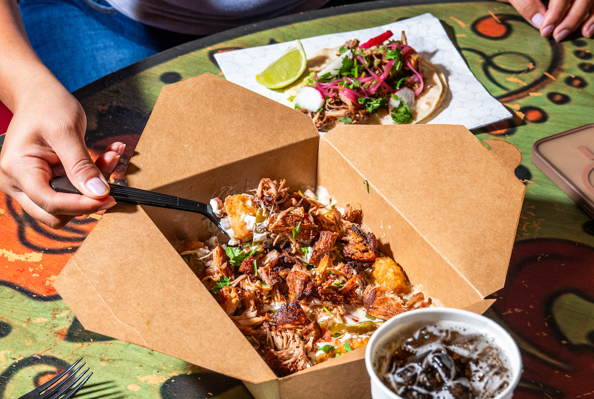 Carnitas totchos at Tacos A Go Go. | Photo by Tacos A Go Go