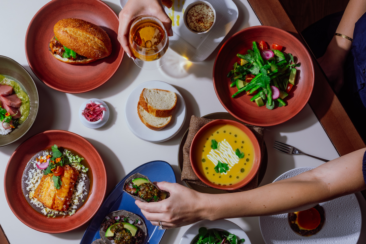 A tablescape featuring lunch dishes at Mayahuel. | Photo by Brian Kennedy