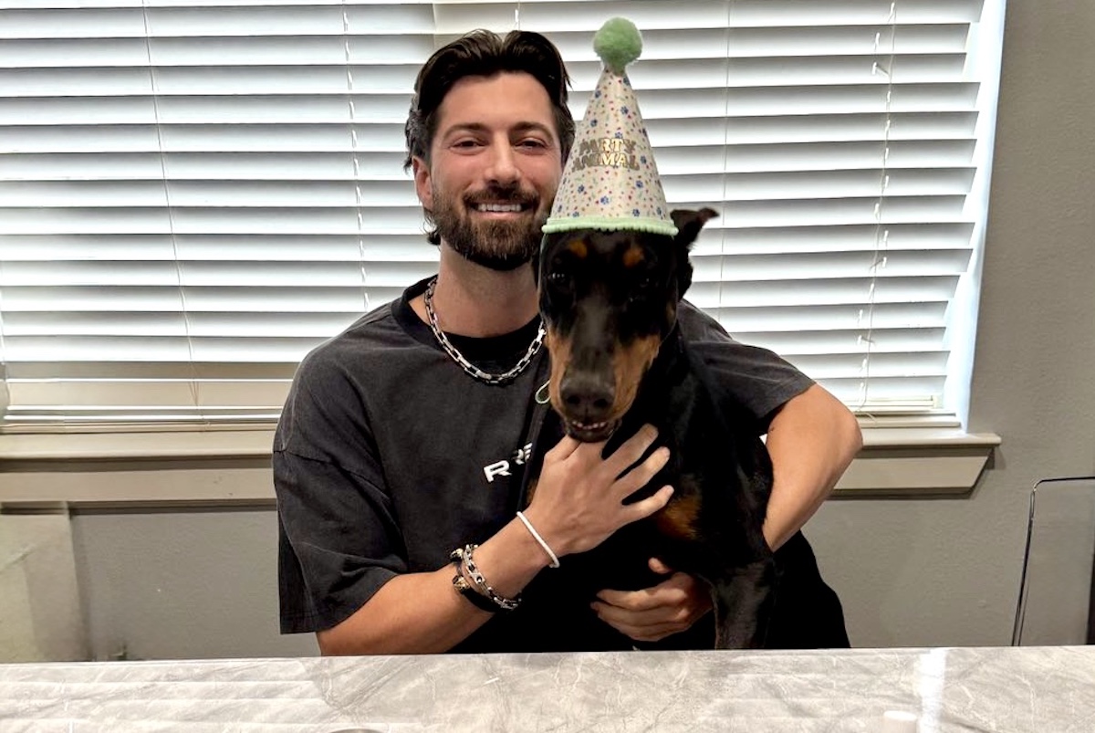 Will Felder-Tago - DiningOut Houston Will Felder, owner of Tago, with his dog Gigi. | Photo courtesy of Will Felder