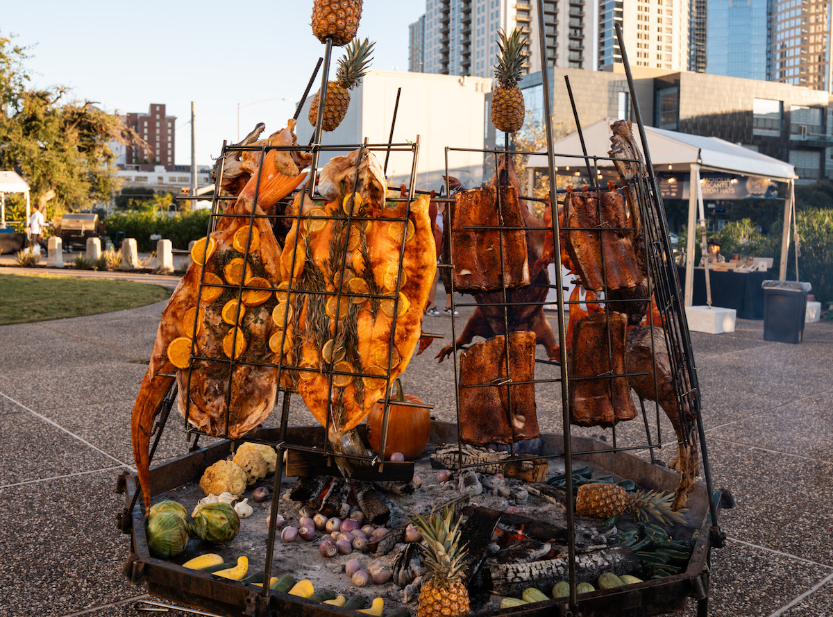 Rare-78 3 - DiningOut Houston An eye-catching grilled meat display from Buckhead Meat & Seafood in RARE's VIP section. | Photo by DiningOut