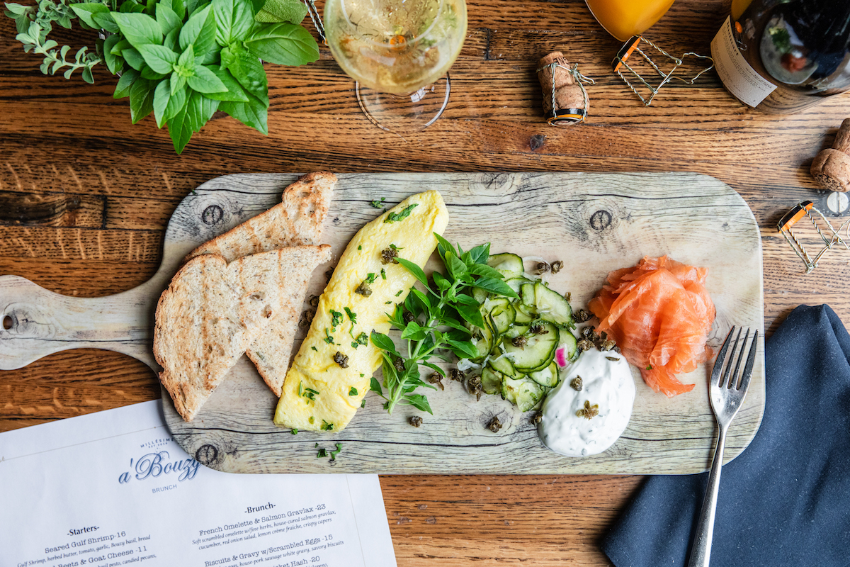 The French omelet board on the brunch menu at a'Bouzy. | Photo by Becca Wright