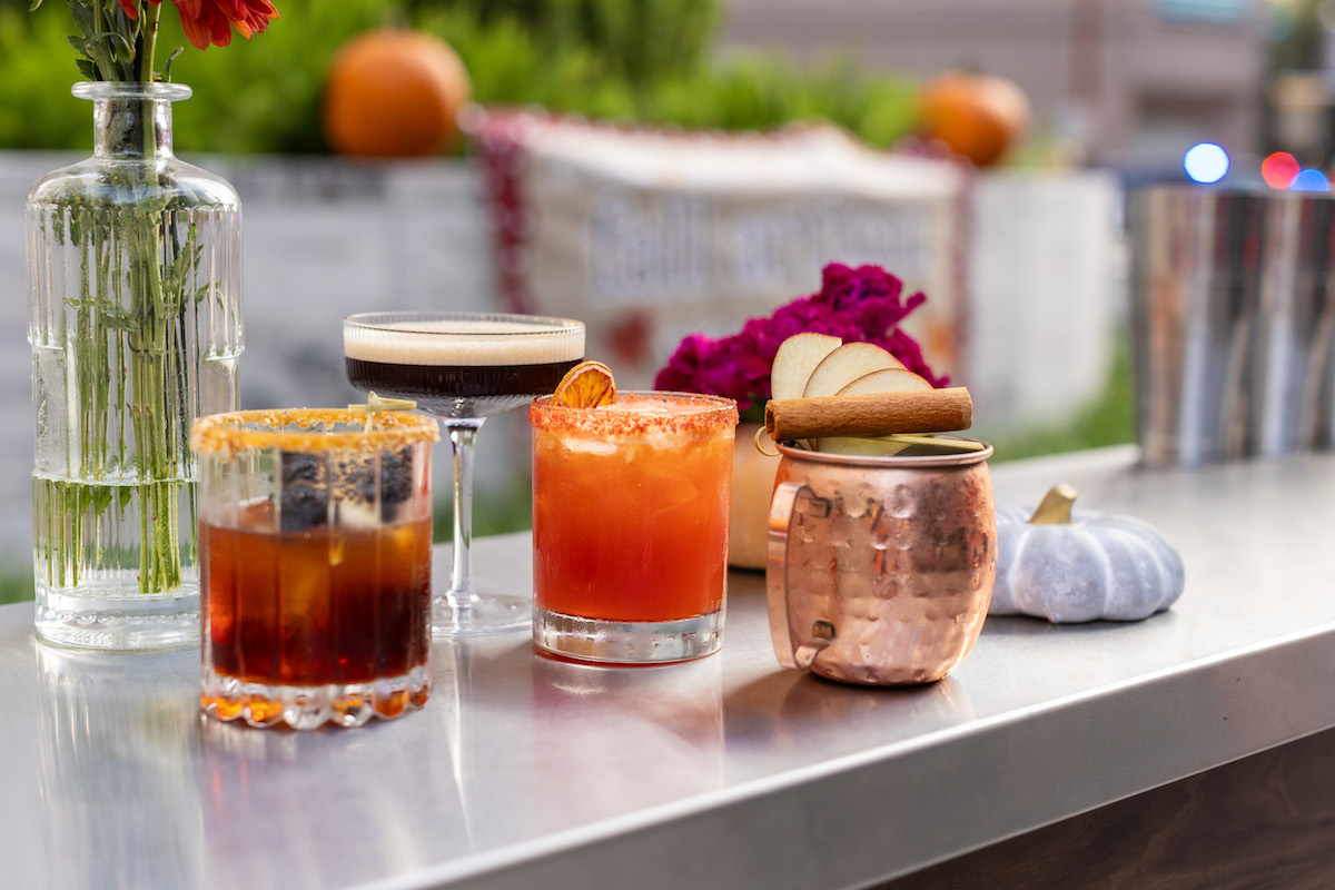 Autumn-inspired cocktails at Lyric Bar inside Lyric Market. | Photo by Andrew Hemingway